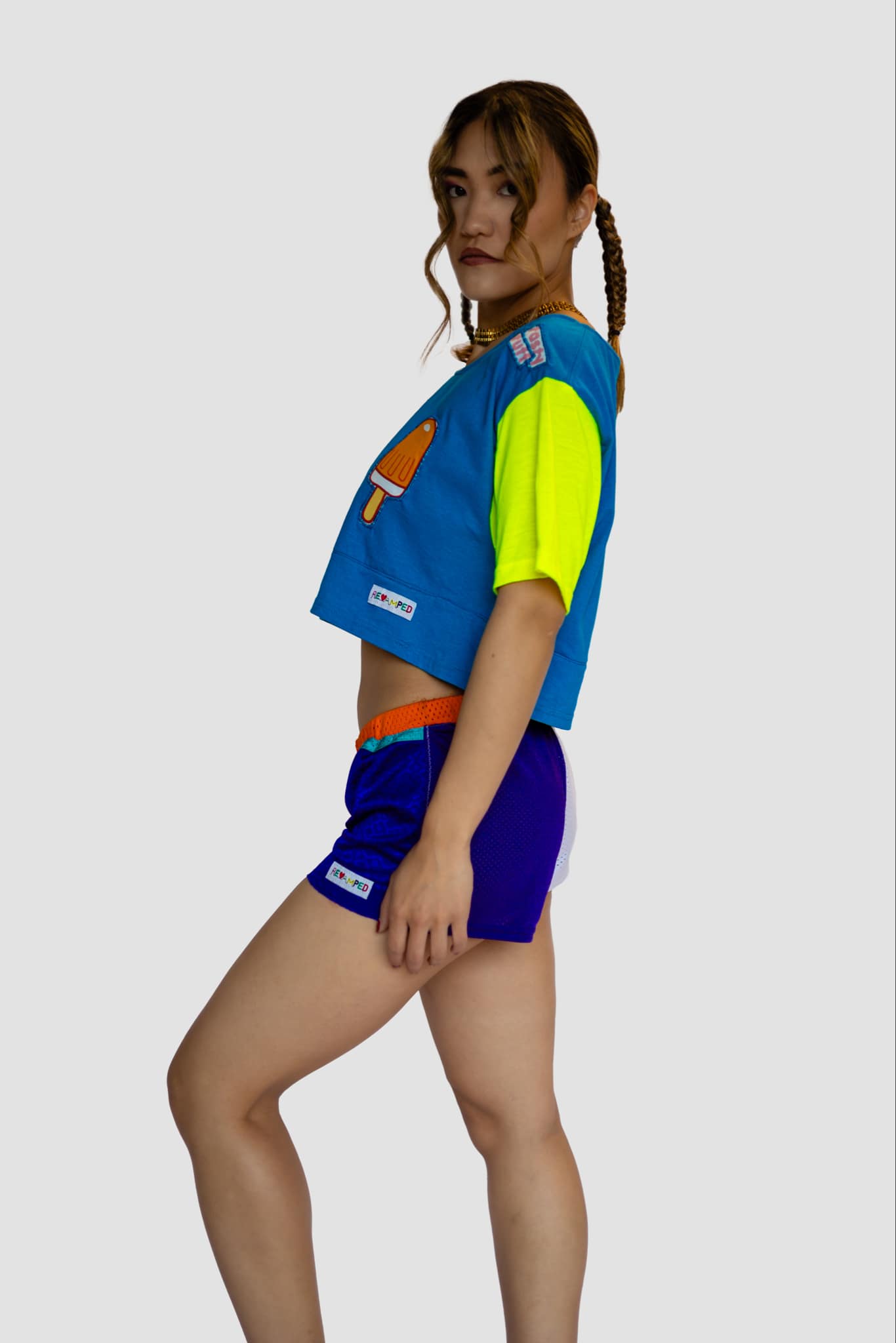 YELLOW,PURPLE, ORANGE JERSEY SHORTS