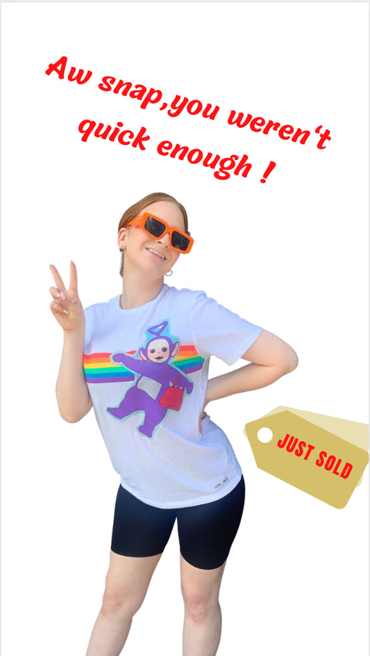 "TINKY WINKY" RAINBOW T-SHIRT