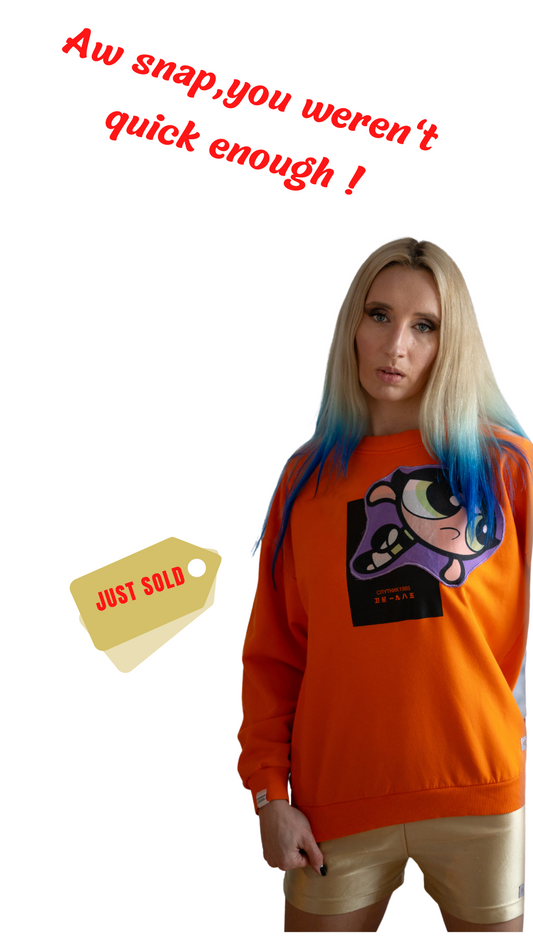 POWER PUFF GIRLS BUTTERCUP ORANGE PULLOVER
