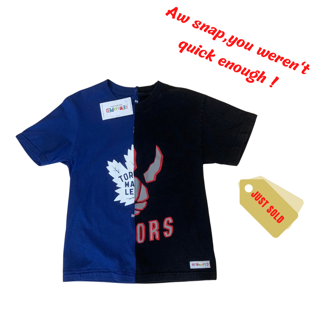 REVAMPED |TORONTO | MAPLE LEAFS|RAPTORS|PARKDALE|UPCYCLED CLOTHING|JAPAN|MONTREAL|