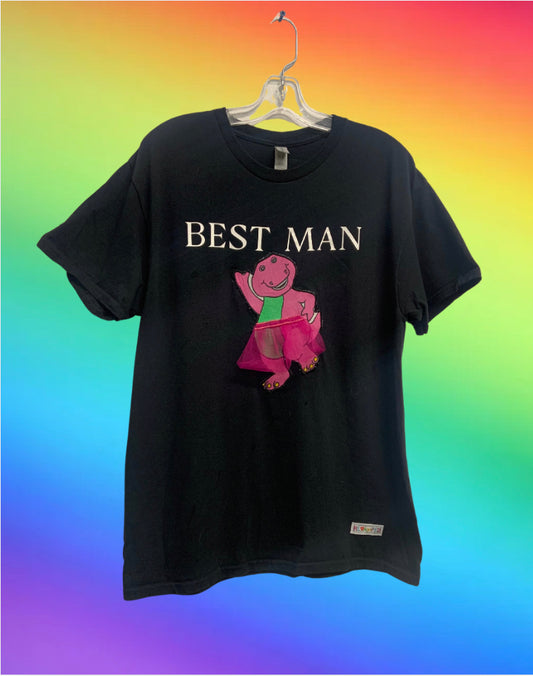 Revamped clothing,pride, barney the dinosaur, upcycled, parkdale, Toronto, one-off, one of a kind