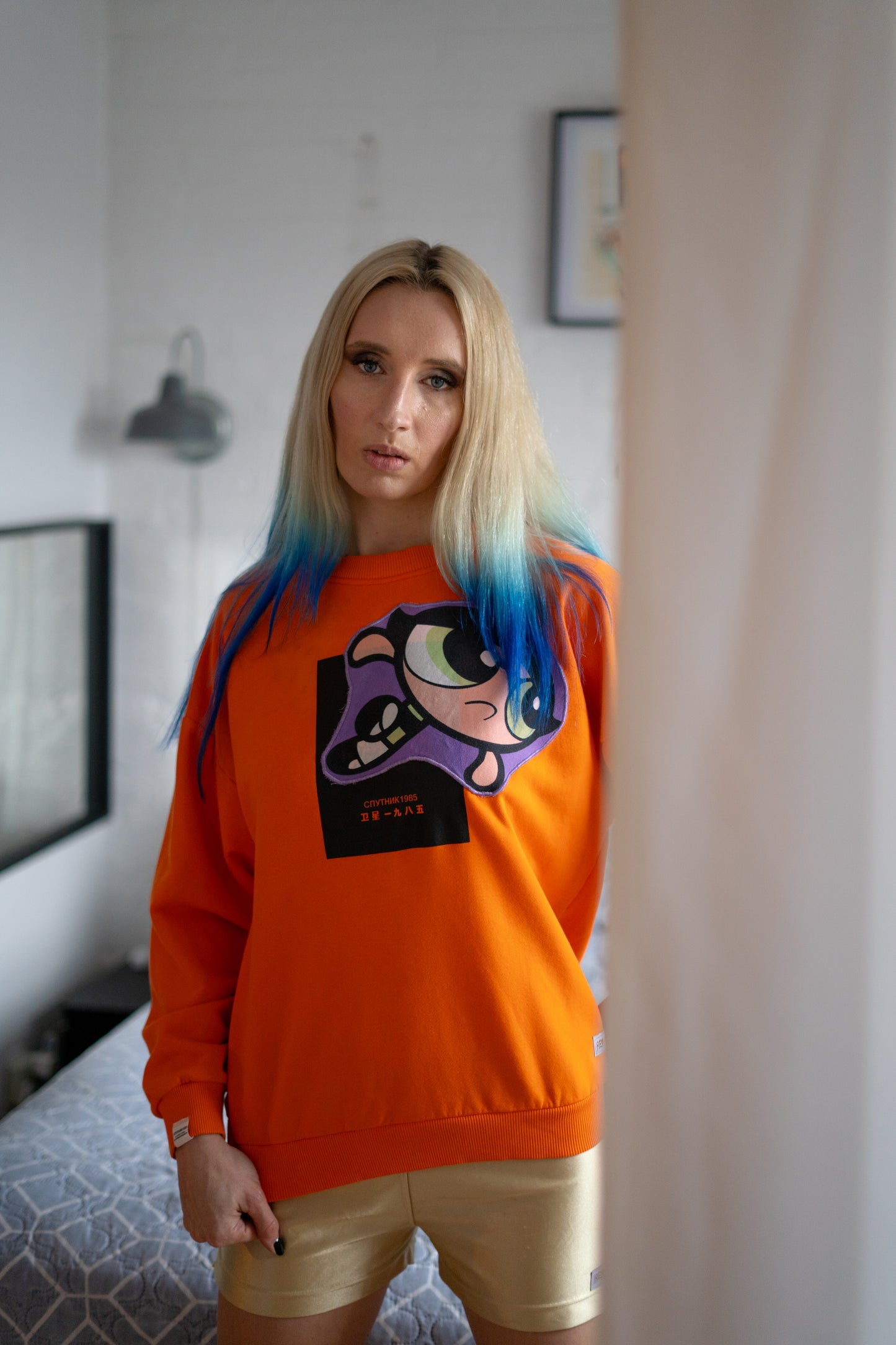 POWER PUFF GIRLS BUTTERCUP ORANGE PULLOVER
