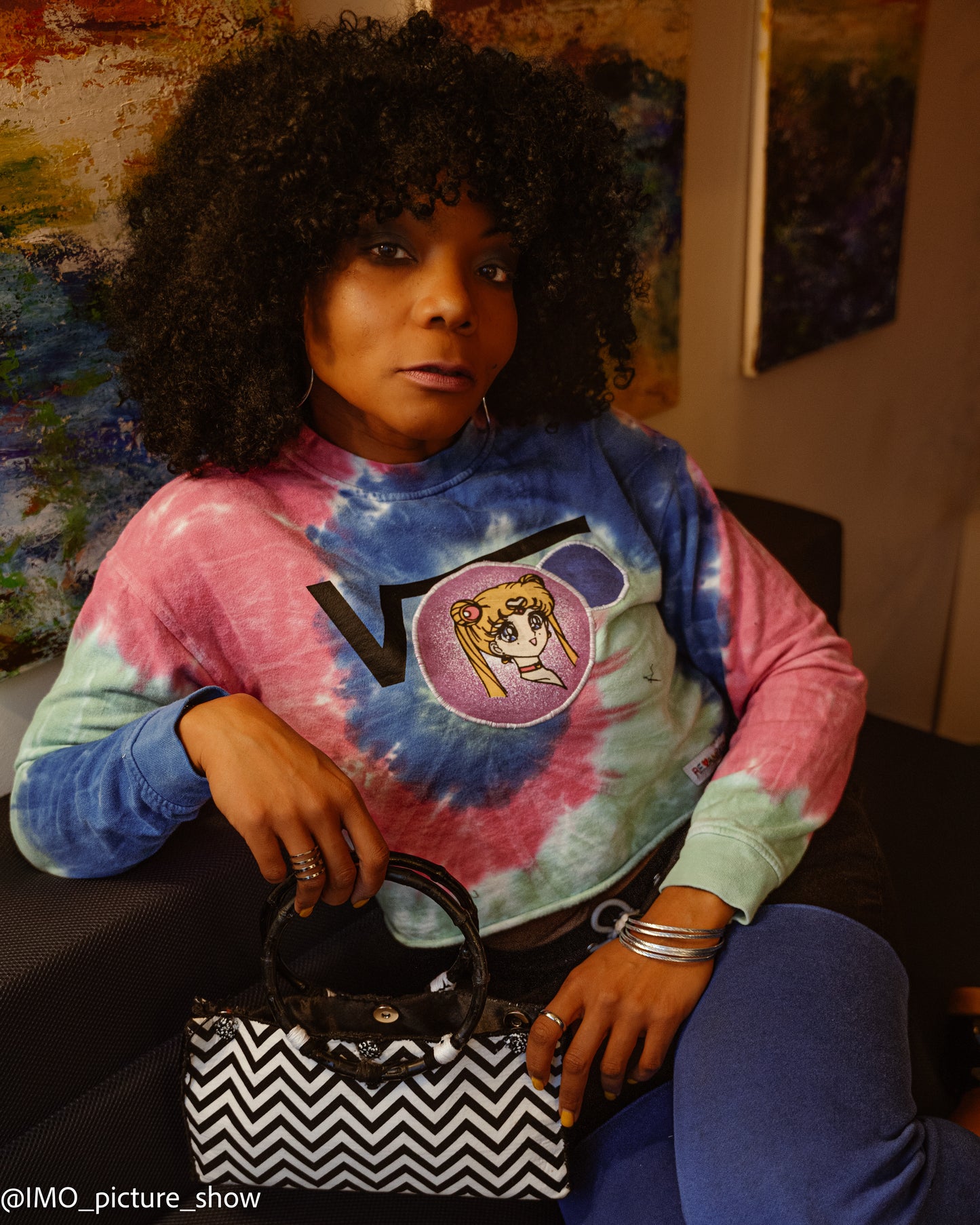 THE SQUARE ROOT OF SAILORMOON  CROPPED TYE DYE