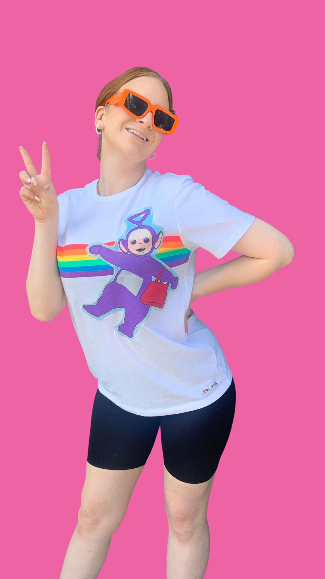 "TINKY WINKY" RAINBOW T-SHIRT