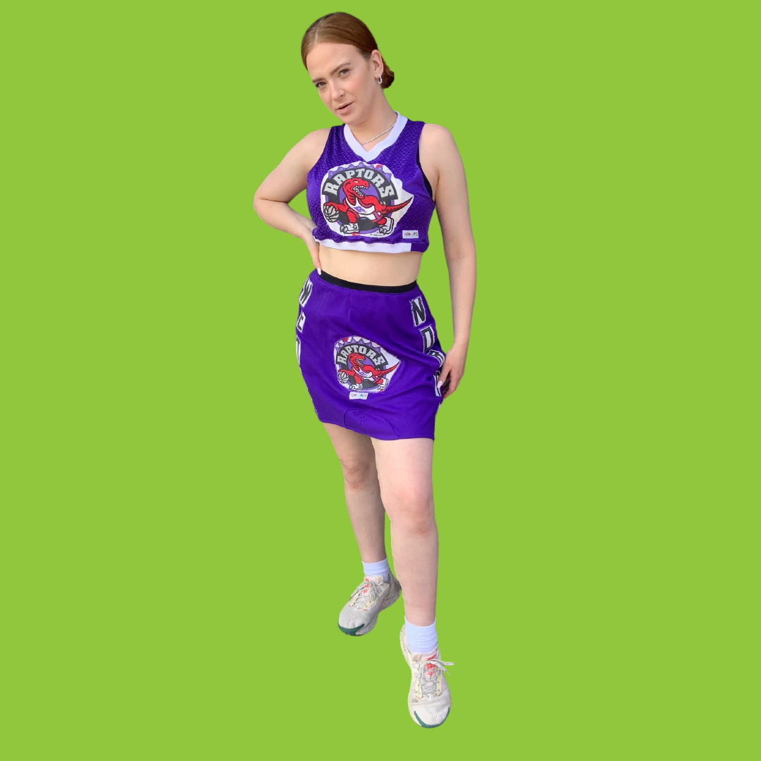 RAPTORS VINTAGE MASH UP WE THE NORTH SKIRT /TOP SET