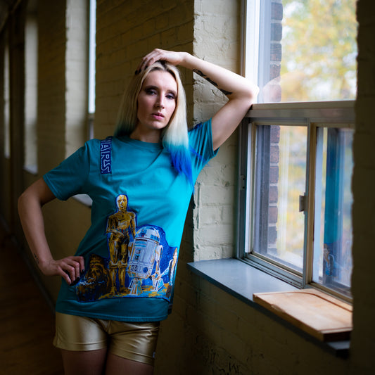 STAR WARS SHOULDER T-SHIRT- TURQUOISE