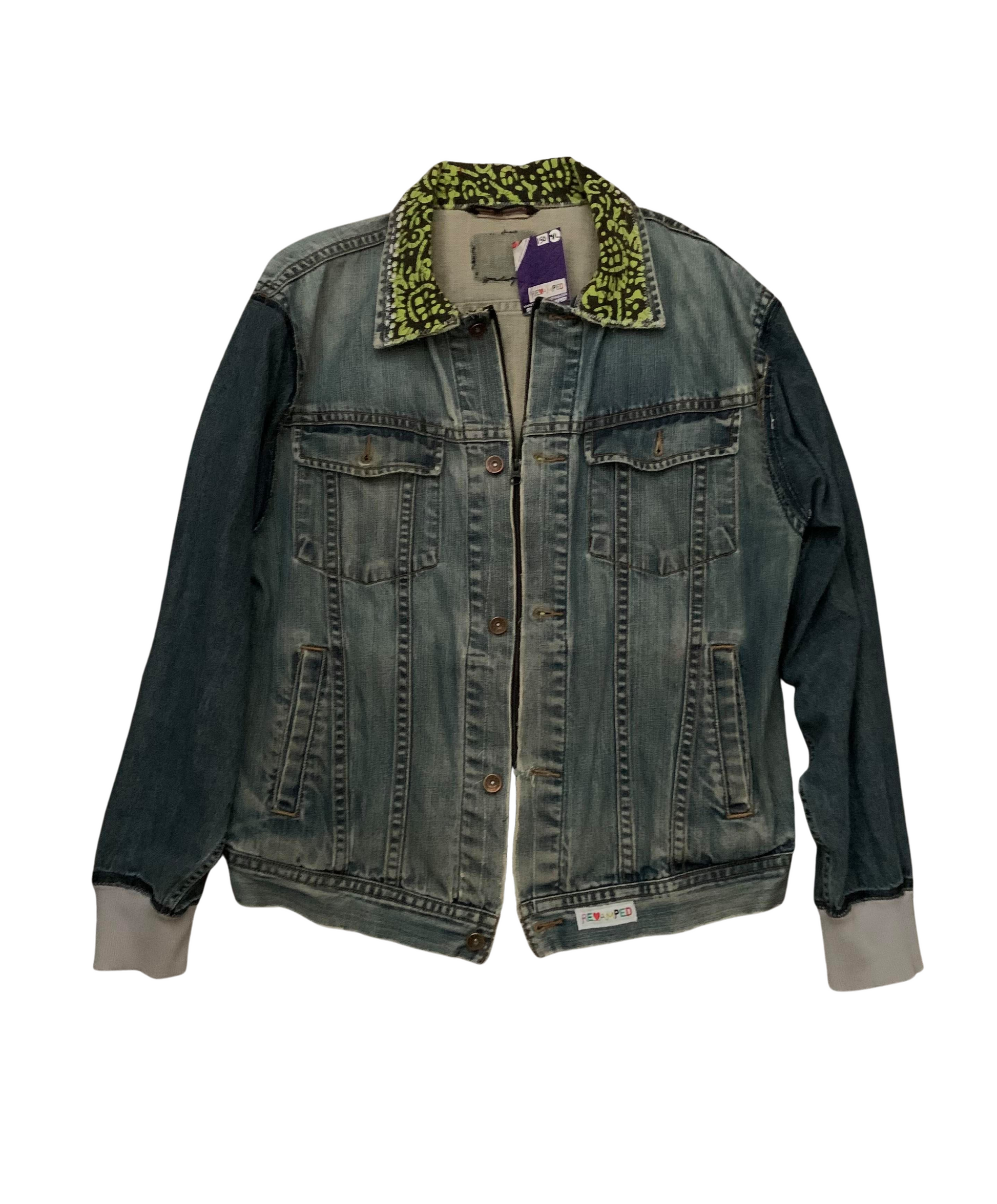 Revamped Clothing Toronto - Repurposed Upcycled Alterations Repairs Parkdale batik jean jacket