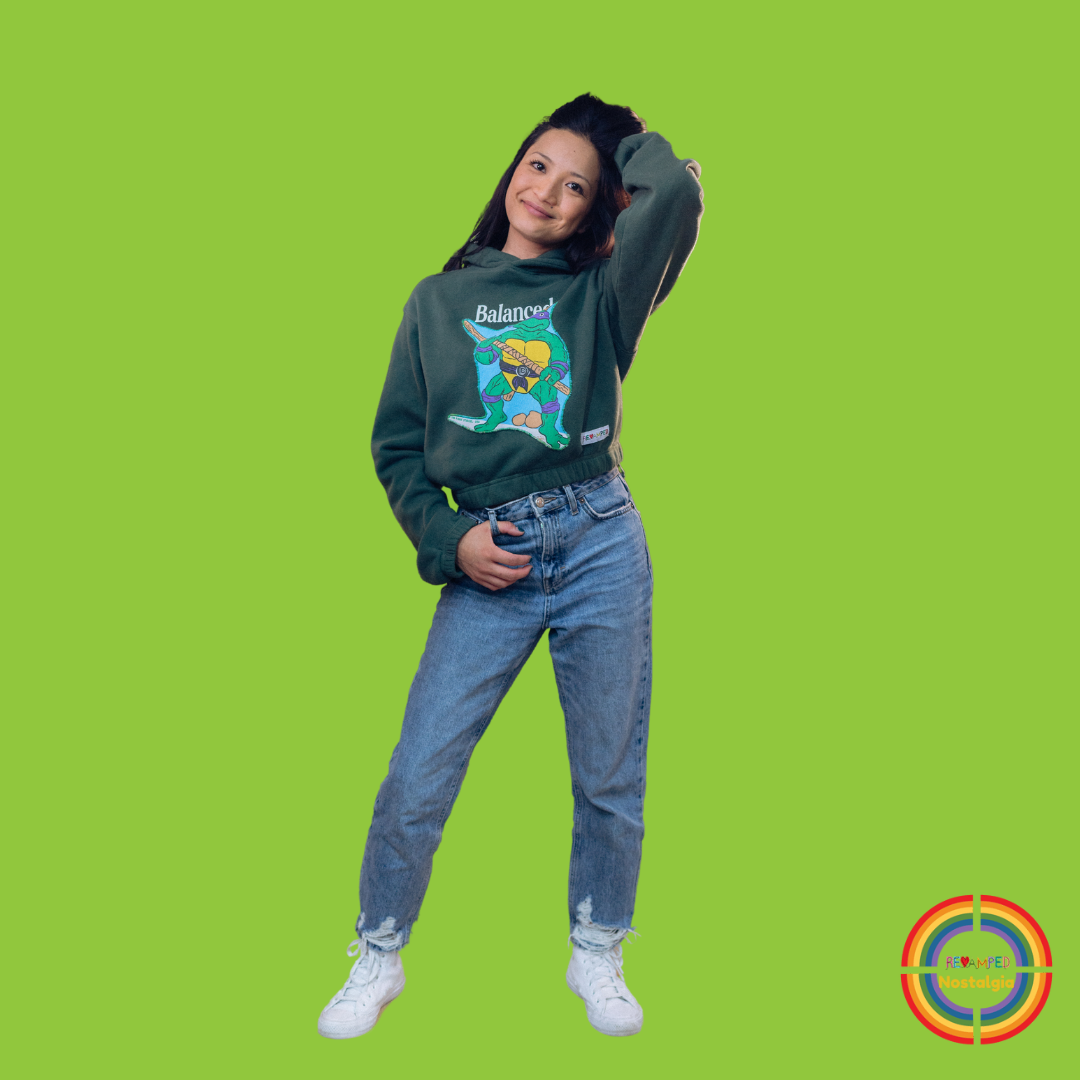 "TEENAGE MUTANT NINJA TURTLES" BALANCED CROPPED HOODIE