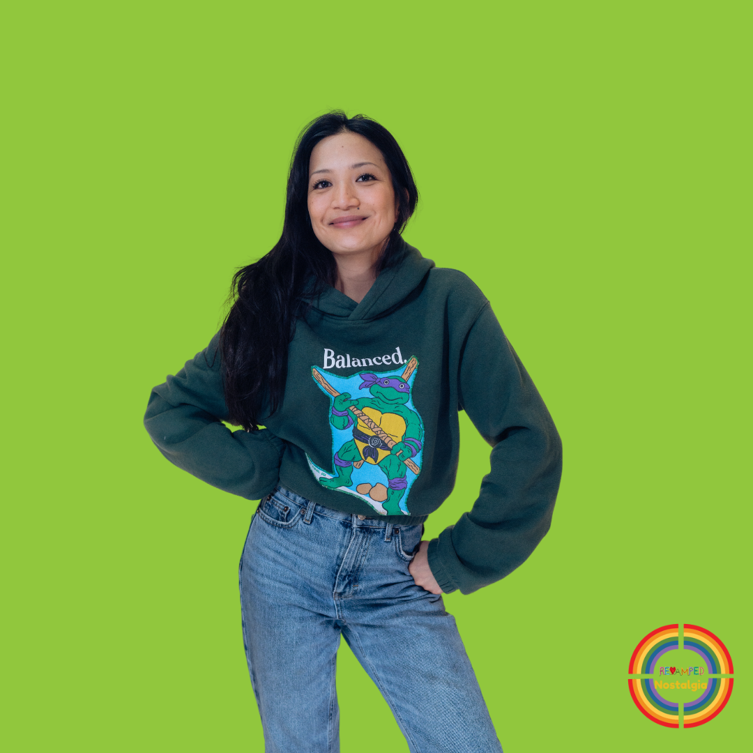 "TEENAGE MUTANT NINJA TURTLES" BALANCED CROPPED HOODIE