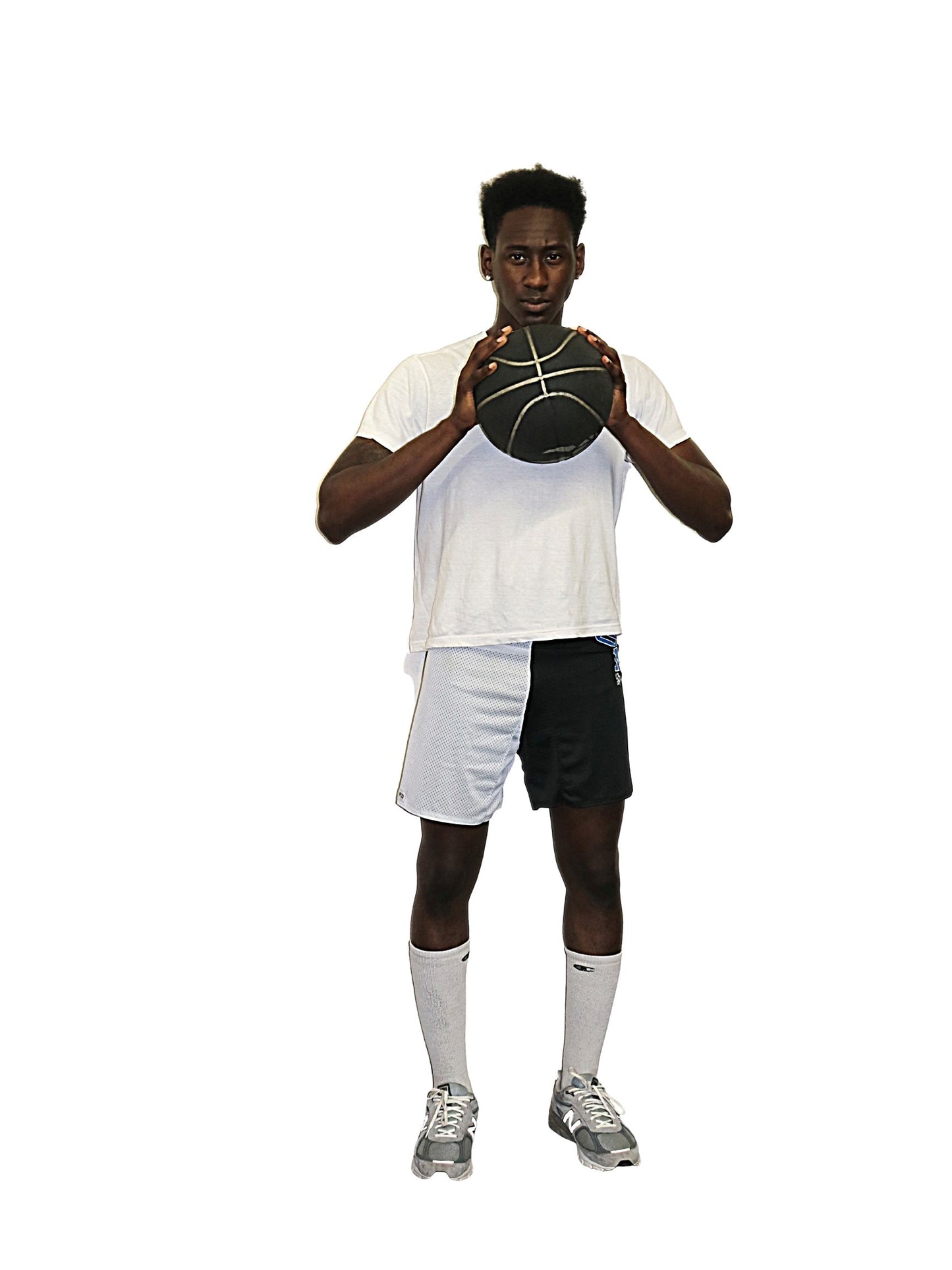 BLACK AND WHITE "MAGIC" JERSEY SHORTS