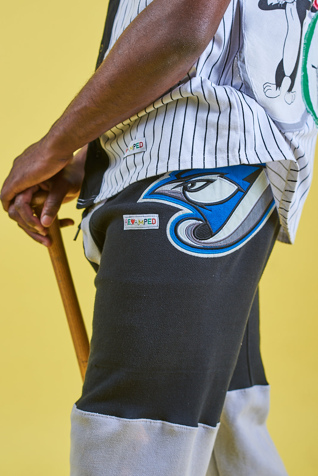 Black and grey "toronto bluejays" Revamped hoodie sweatpants