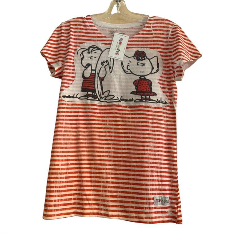 'PEANUTS' LINUS AND SALLY STRIPED T-SHIRT
