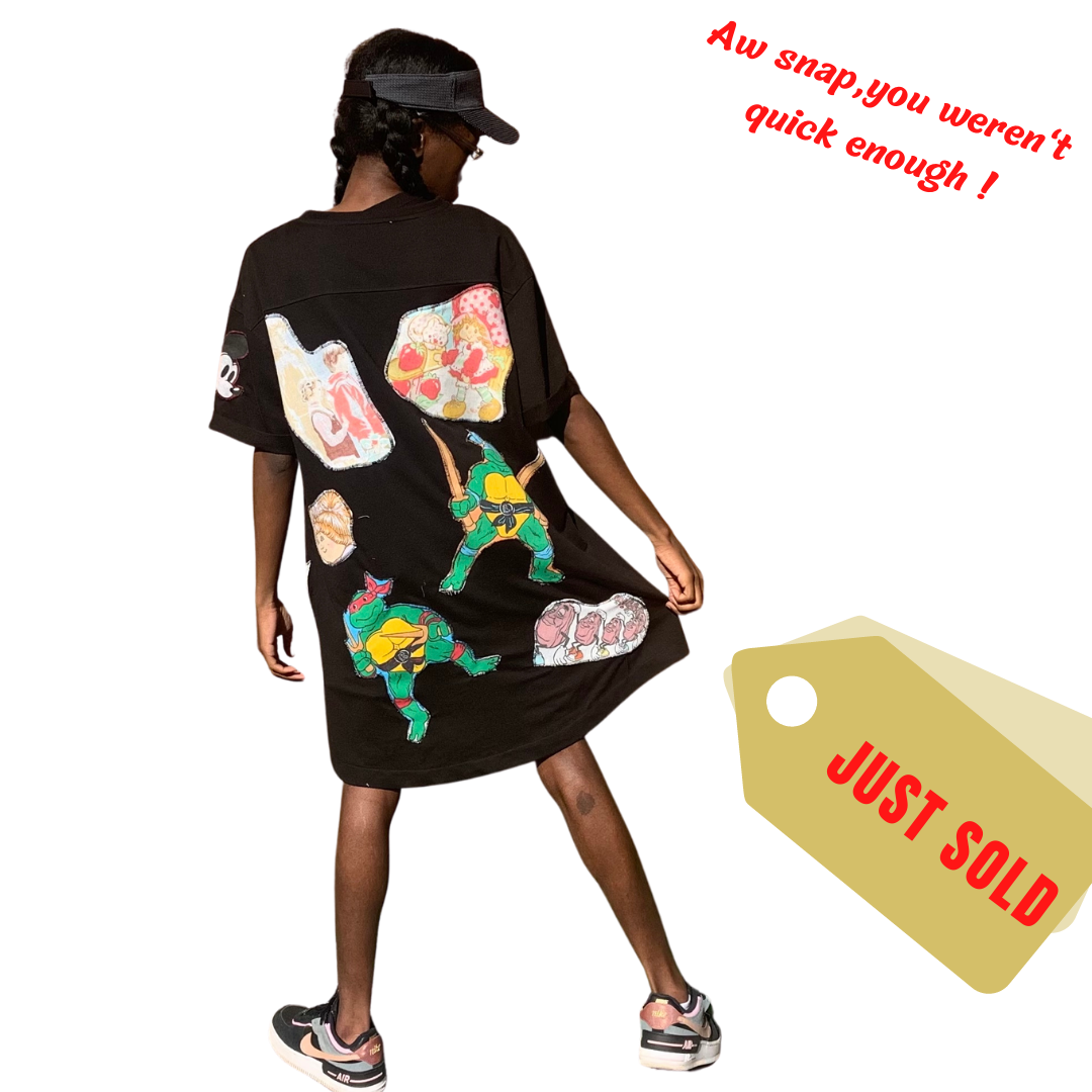 "80'S SUPER-FAN OVERSIZED T-SHIRT DRESS