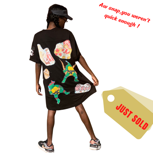 "80'S SUPER-FAN OVERSIZED T-SHIRT DRESS