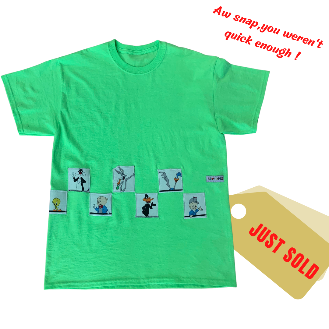 LOONEY TUNES HIGH-VISIBILITY CHECKERED T-SHIRT