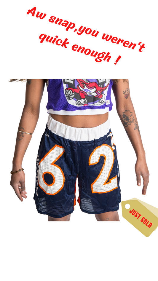 NAVY "DENVER BRONCOS"  JERSEY SHORTS