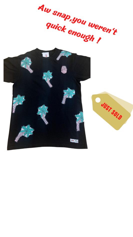 "THE CALIFORNIA RAISINS" PALM TREE TEE