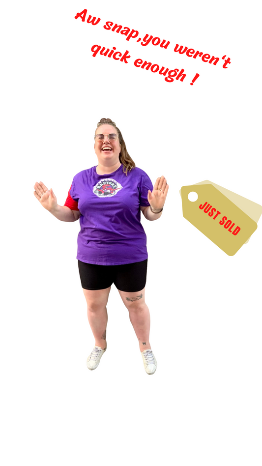 'TORONTO RAPTORS" PURPLE JERSEY SLEEVE T-SHIRT