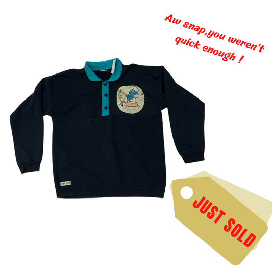 "THE SMURFS" VINTAGE COLLARED PULLOVER
