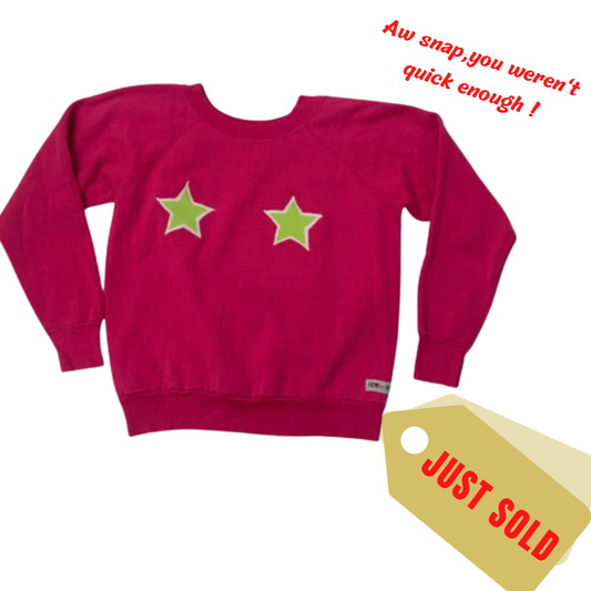 HOT PINK "STAR NIPS" PULL OVER