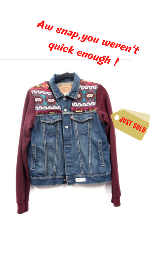 CARDIGAN & HOODIE MASH UP JEAN JACKET
