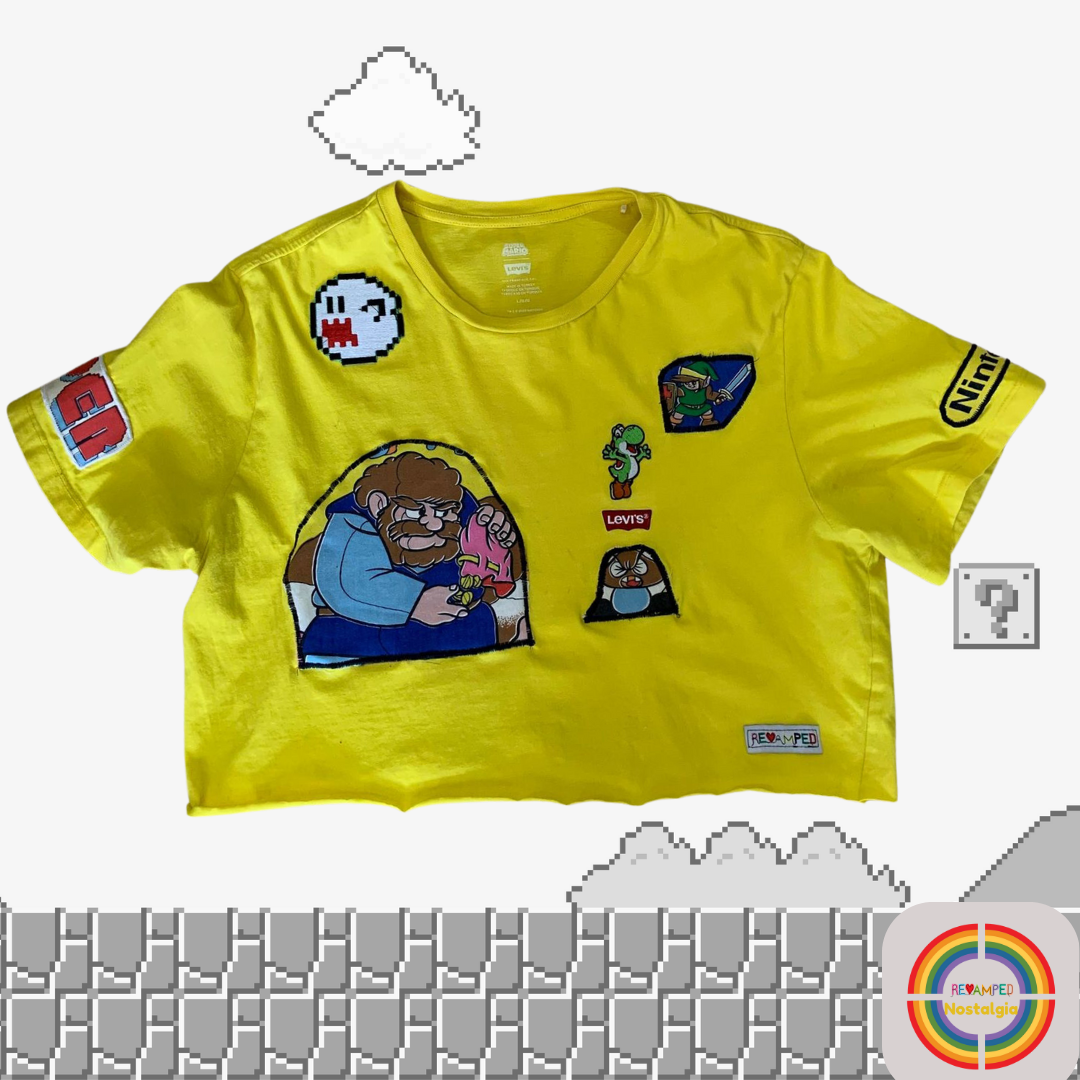 NINTENDO YELLOW CROP TEE