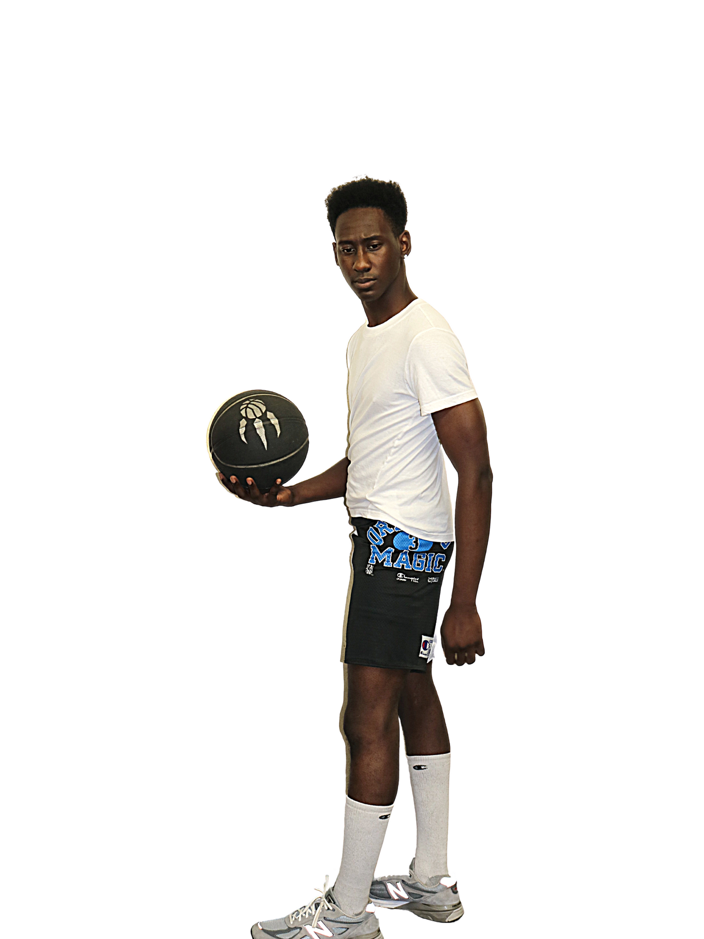 BLACK AND WHITE "MAGIC" JERSEY SHORTS