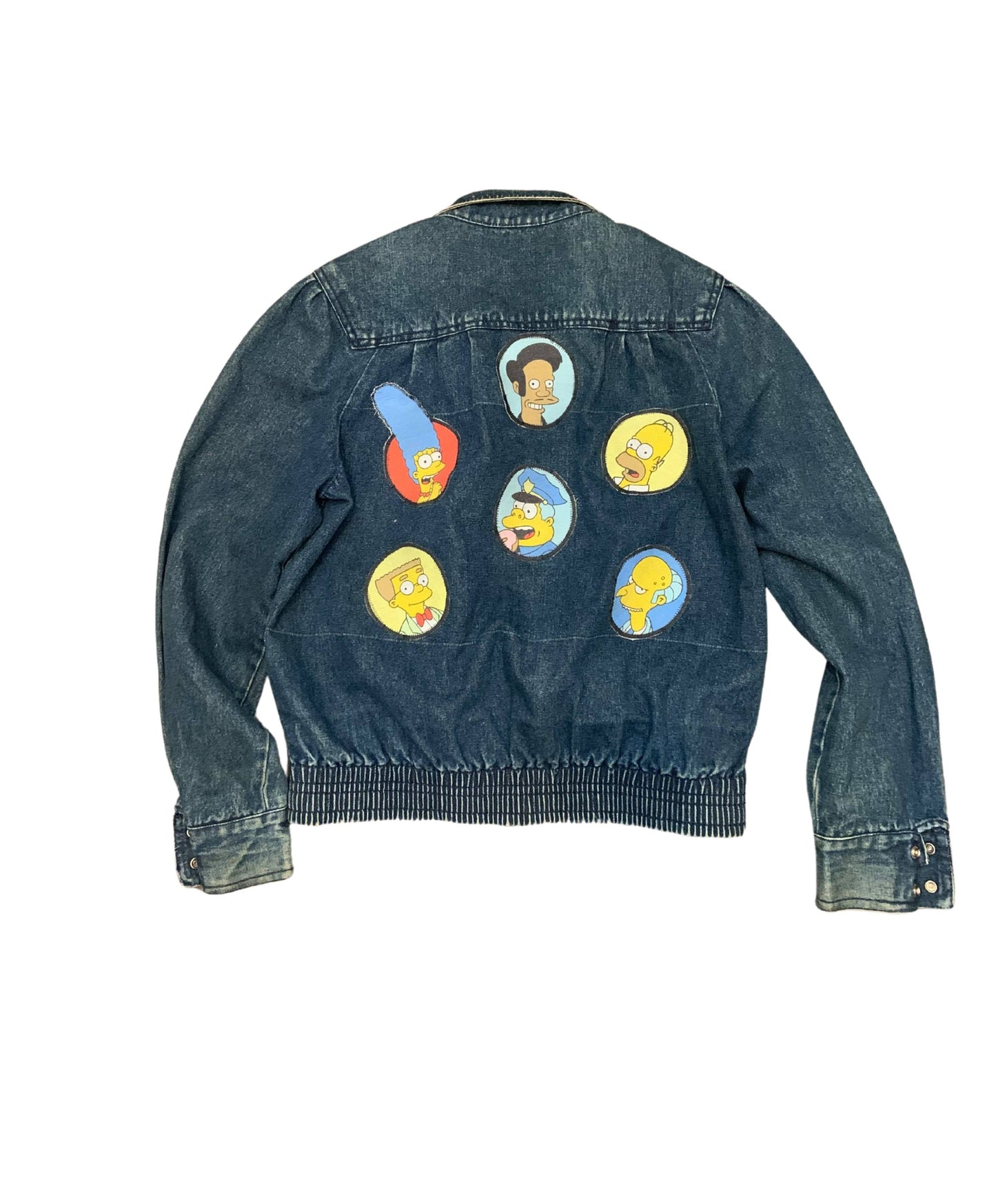 "THE SIMPSONS" REVAMPED JEAN JACKET. Alterations available