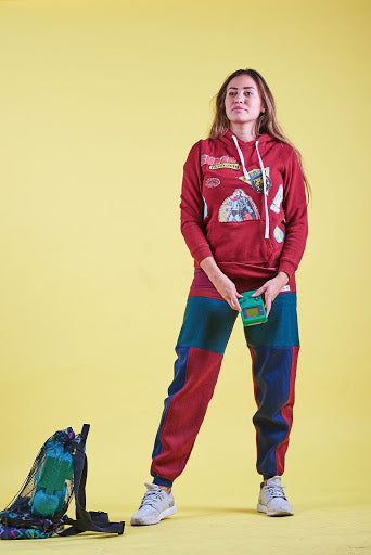 JEWEL TONE COLOUR BLOCKED HOODIE PANTS
