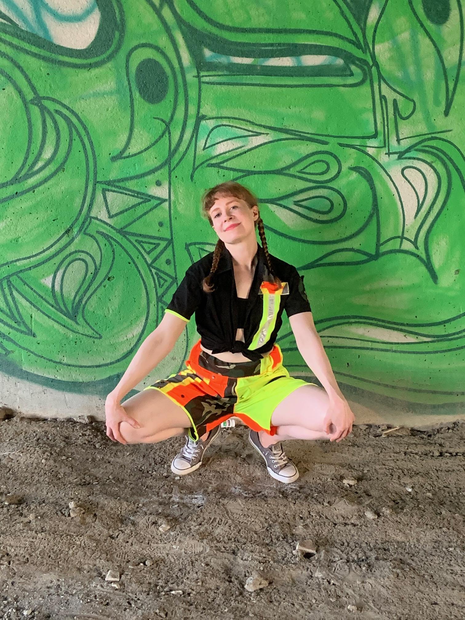 Revamped Clothing Toronto - Repurposed Upcycled Alterations Repairs Parkdale high visibility camo shorts