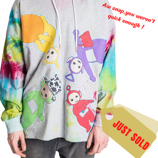 TIE DYE "TELETUBBIES" HOODIE