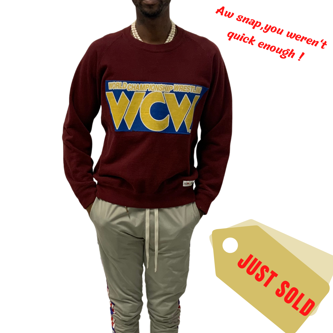 WRESTLING "WCW" MAROON PULL OVER