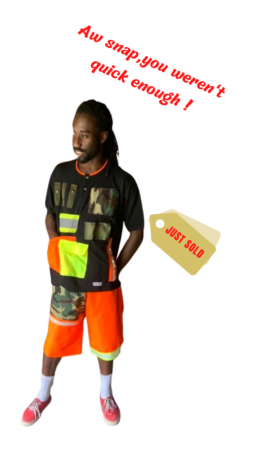 MOCK COLLAR UTILITY T-SHIRT