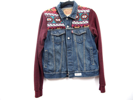 Revamped Clothing Toronto - Repurposed Upcycled Alterations Repairs Parkdale  jean jacket  sweater